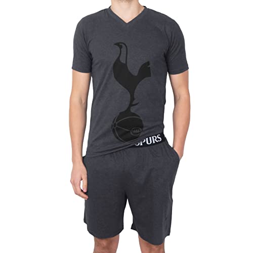 Tottenham Hotspur FC - Pijama Corto para Hombre - Producto Oficial - Gris - Mediana