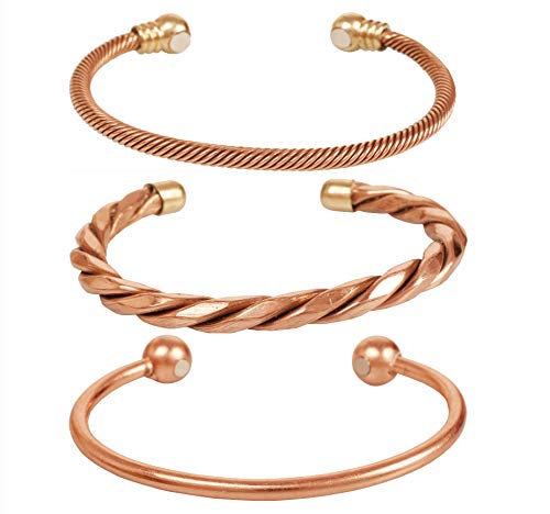 Touchstone Pulsera de cobre curativa hecha a mano india para mujeres y hombres., Cobre, no conocido,