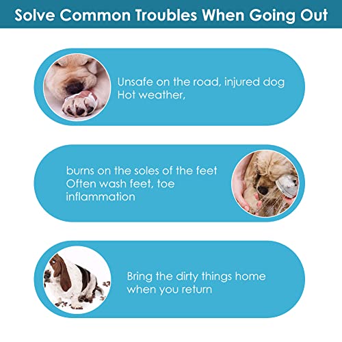 Toulifly Calcetines para Perros,Botas para Perros,Calcetines para Perros,Dog Socks,Calcetines Antideslizantes para Mascotas,para Control de Tracción,Ajuste para Perros Pequeños (M)