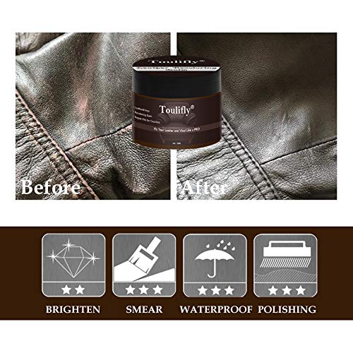 Toulifly Crema De Reparación De Cuero,Crema de Renovación de Cuero,Crema Reparadora De Cuero,por Restauración de Color de Equipaje,Sofás, Ropa, Los Zapatos de Cuero
