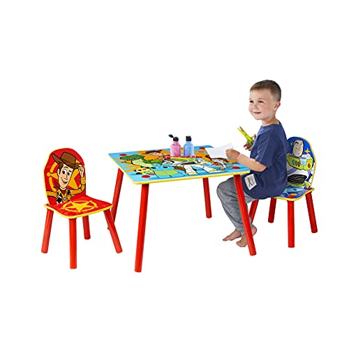 Toy Story 4 Kids Table and 2 Chairs Set by HelloHome, 52.5 x 63 x 63 cm