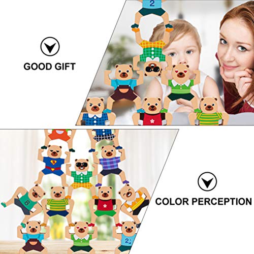 TOYANDONA 1 Juego de Juegos Educativos Tempranos Jengas Juguetes Apilables Juegos de Bloques de Equilibrio Acrobático Juguete Juguete Cognitivo para Niños