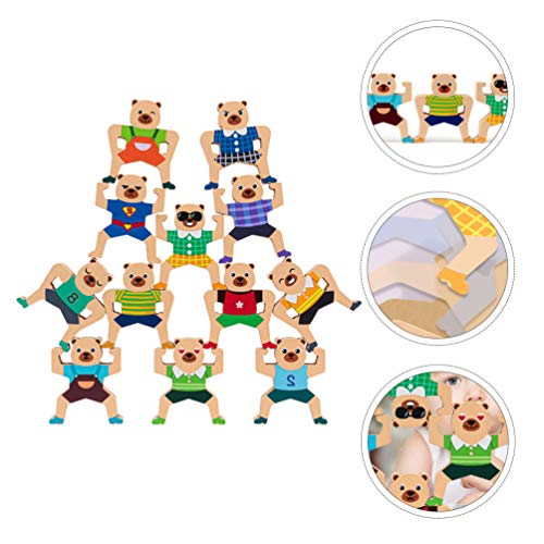 TOYANDONA 1 Juego de Juegos Educativos Tempranos Jengas Juguetes Apilables Juegos de Bloques de Equilibrio Acrobático Juguete Juguete Cognitivo para Niños