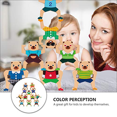 TOYANDONA 1 Juego de Juegos Educativos Tempranos Jengas Juguetes Apilables Juegos de Bloques de Equilibrio Acrobático Juguete Juguete Cognitivo para Niños
