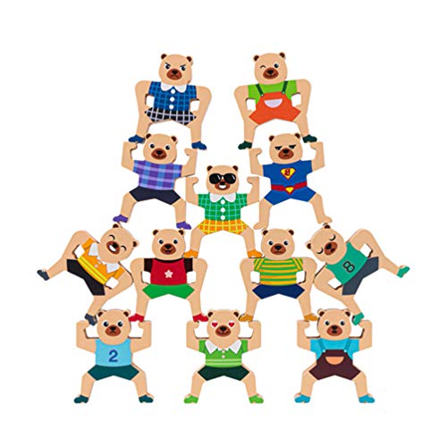 TOYANDONA 1 Juego de Juegos Educativos Tempranos Jengas Juguetes Apilables Juegos de Bloques de Equilibrio Acrobático Juguete Juguete Cognitivo para Niños