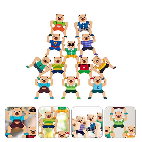 TOYANDONA 1 Juego de Juegos Educativos Tempranos Jengas Juguetes Apilables Juegos de Bloques de Equilibrio Acrobático Juguete Juguete Cognitivo para Niños