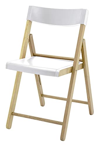 Tramontina Juego de Muebles de jardín Potenza, 3 Piezas, Mesa con 2 sillas, Muebles de jardín, Plegables, Color Blanco, Teca, 60 cm x 60 cm x 75 cm