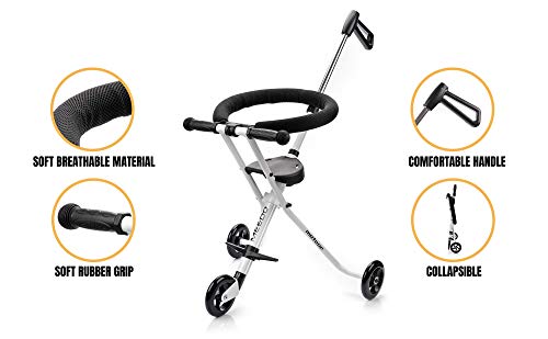 Triciclo Cochecito - Carrito Deportivo Plegable y Compacta para niño - Ultraligera 3 kg Triciclos Bebé Reclinable - Peso Máximo 25 kg (Meedo)