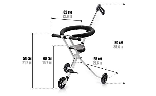 Triciclo Cochecito - Carrito Deportivo Plegable y Compacta para niño - Ultraligera 3 kg Triciclos Bebé Reclinable - Peso Máximo 25 kg (Meedo)