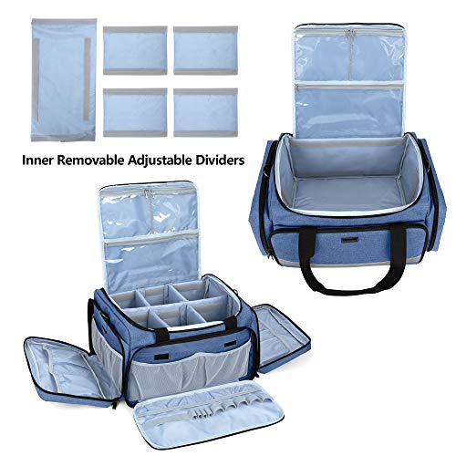 Trunab Bolsa de Emergencia Vacía, Bolsa de Enfermera Bolsa de Rescate Profesional Gran Capacidad con Tablero de División Interior y Fondo Antideslizante, Caso de Enfermera a Domicilio