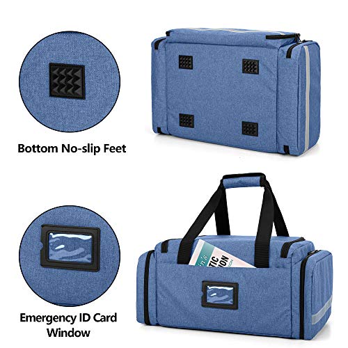 Trunab Bolsa de Emergencia Vacía, Bolsa de Enfermera Bolsa de Rescate Profesional Gran Capacidad con Tablero de División Interior y Fondo Antideslizante, Caso de Enfermera a Domicilio