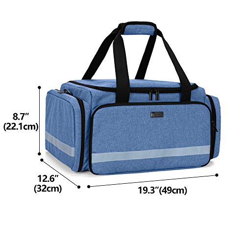 Trunab Bolsa de Emergencia Vacía, Bolsa de Enfermera Bolsa de Rescate Profesional Gran Capacidad con Tablero de División Interior y Fondo Antideslizante, Caso de Enfermera a Domicilio