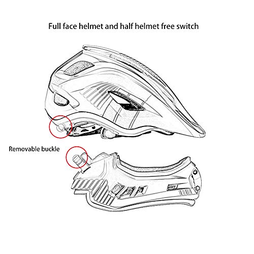 TTPF Los niños de la Cara Llena Cascos Bici del Medio extraíble Cara Cola luz de Advertencia Confort Seguridad de Alquiler de Bicicleta de Equilibrio Vespa de Patinaje sobre Hielo,S