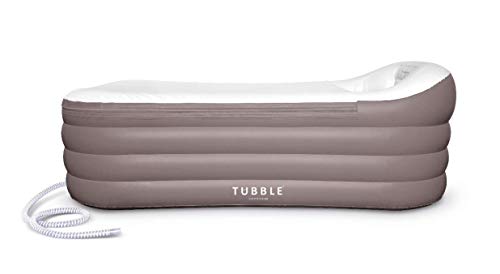 Tubble® Royale Bañera Hinchable - Bañera Plegable Cómoda - Calidad Premium - 255 litros - Spa Tamaño Adulto - Ambiente Taupe