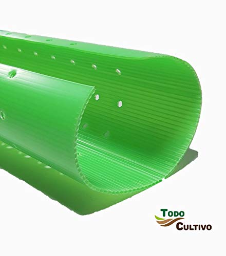 Tubo Protector árbol o Plantas Abierto Envolvente Perforado. 80 cm. de Altura. Pack 20 Unidades bicapa.