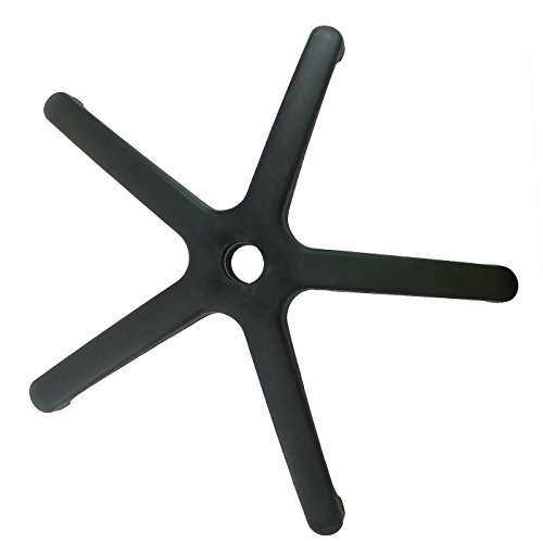 TUKA Base Silla Oficina 5 Radios, Nylon Base de Repuesto para Silla de Ordenador, para 11 mm Ruedas, Negro, TKD5101