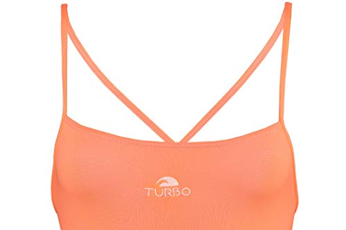 Turbo - Bañador Sinchro SINCRO Profesional Señora, Traje de Baño de Natacion Entrenamiento Competicion, Tira Estrecha Doble Capa (S/30) (S/30)