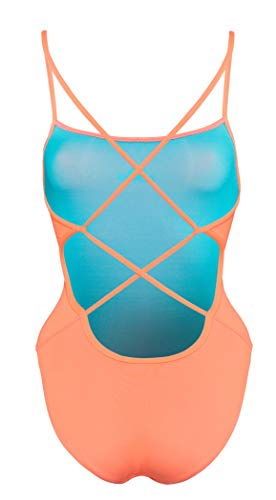 Turbo - Bañador Sinchro SINCRO Profesional Señora, Traje de Baño de Natacion Entrenamiento Competicion, Tira Estrecha Doble Capa (S/30) (S/30)