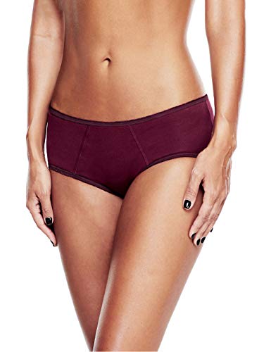TUTUESTHER Braguitas menstruales para mujer, de algodón, absorbentes, Gris/vino/rojo marino., 42