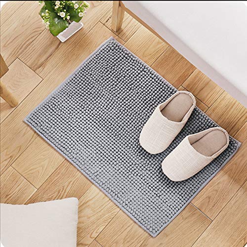 TWBEST Alfombra de baño, Alfombra Absorbente Antideslizante, Alfombra de baño de Microfibra esponjosa, alfombras de Ducha de Chenilla Suave Absorbente de Agua, Lavable a máquina