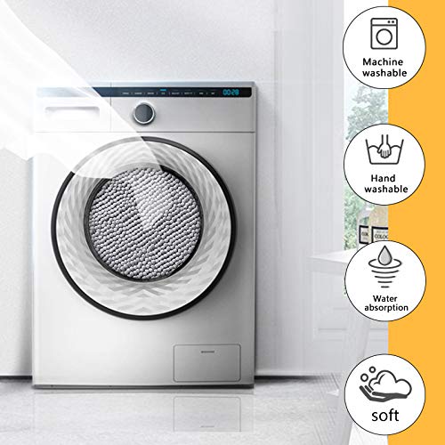 TWBEST Alfombra de baño, Alfombra Absorbente Antideslizante, Alfombra de baño de Microfibra esponjosa, alfombras de Ducha de Chenilla Suave Absorbente de Agua, Lavable a máquina