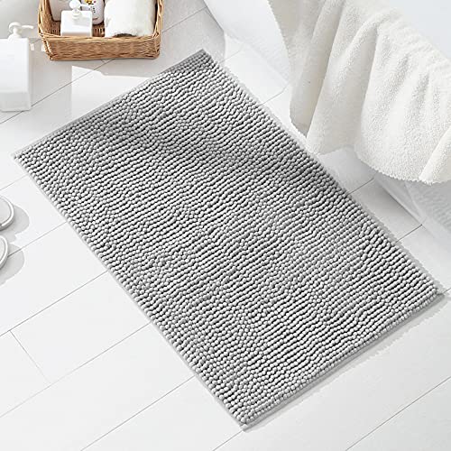 TWBEST Alfombra de baño, Alfombra Absorbente Antideslizante, Alfombra de baño de Microfibra esponjosa, alfombras de Ducha de Chenilla Suave Absorbente de Agua, Lavable a máquina