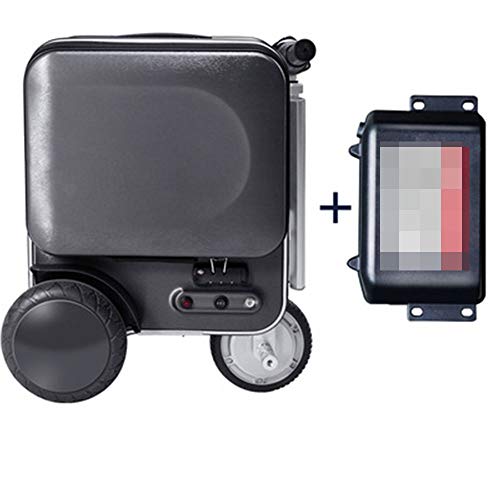 TWW Equipaje De Montar Inteligente Maleta Eléctrica Carretilla Conveniente Pequeña Carretilla Portátil Ligera Bicicleta Eléctrica,Black 185wh