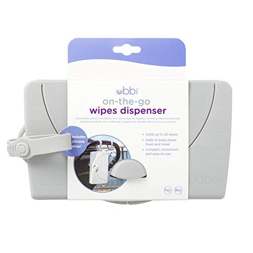 Ubbi On The Go - Dispensador de toallitas, color gris