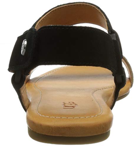 UGG Rynell Leopard, Sandalia Mujer, Negro Bronceado, 39 EU