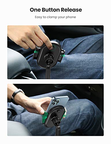 UGREEN Soporte Movil Coche Posavasos, Car Phone Holder Ajustable para Vaso, Soporte para Teléfono Móvil 360° Rotación Sujetavasos para Celular Compatible con iPhone 13 11, Galaxy S21, Xiaomi Redmi 10