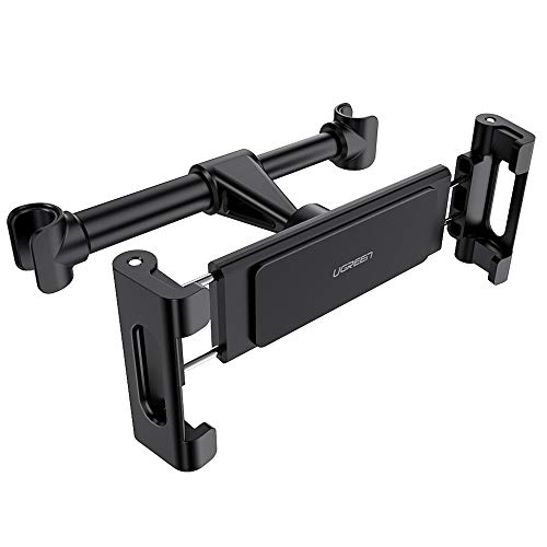 UGREEN Soporte Tablet Coche, Soporte Reposacabezas Movil Coche 360° Ajustable para 4.7-12.9" Pulgadas Tablet Móvil, Soporte Asiento Compatible con iPad Pro 2021, iPad Mini 6, iPhone 13, Galaxy Tab A