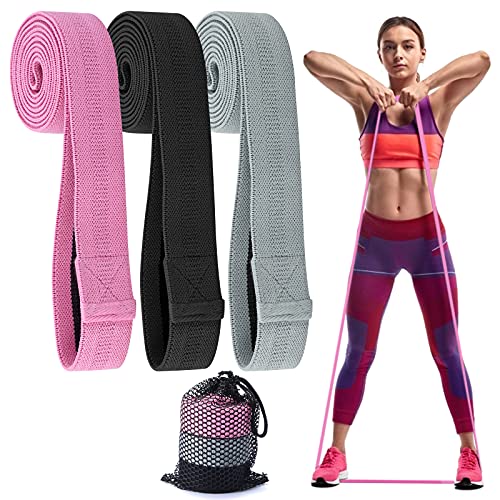 Ukphail Bandas Elasticas, Bandas de Resistencia Juego de 3 Bandas Elásticas Musculacion para Fitness con 3 Niveles, Resistencia Antideslizante Pilates,Yoga,Fuerza,Fisioterapia,Estiramientos
