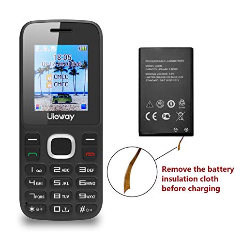 Uleway Teléfonos Móviles Simple para Ancianos con Teclas Grandes, Fácil de Usar Teléfono Móvil Básico para Personas Mayores con Cámara (Batería con paño Aislante)