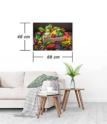 Ulmer Puzzleschmiede - Puzzle "Una rica cosecha": Puzzle de 1000 piezas - Motivo de cocina con una variedad de frutas y verduras - con grandes colores