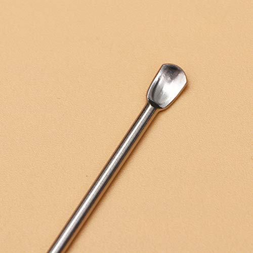 ULTECHNOVO 5 cucharas de acero inoxidable para espátulas de laboratorio con microcucharas medidoras de laboratorio, cucharas medidoras, farmacia, laboratorio