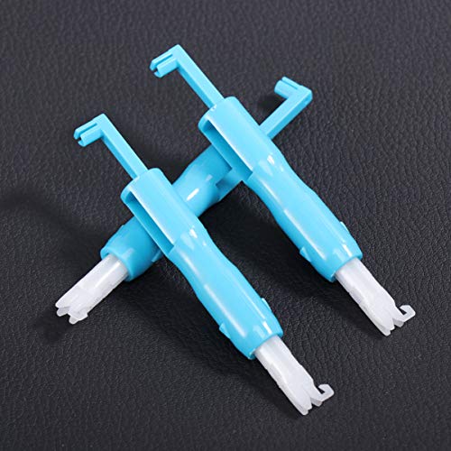 ULTNICE 3pcs herramienta de enhebrado de aguja herramienta automática enhebrador de aguja para la máquina de coser (azul)