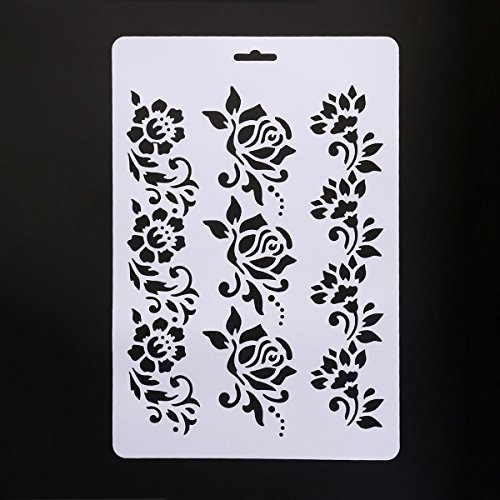 ultnice 5pcs plantilla plantillas de dibujos tarjeta de papel hueca pintura carta adhesiva spray capas plantillas