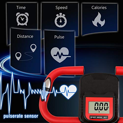 Ultrasport F-Bike 350B, aparato de gimnasia para un entrenamiento cardiovascular respetuoso con las articulaciones; bicicleta estática plegable con ocho niveles de resistencia