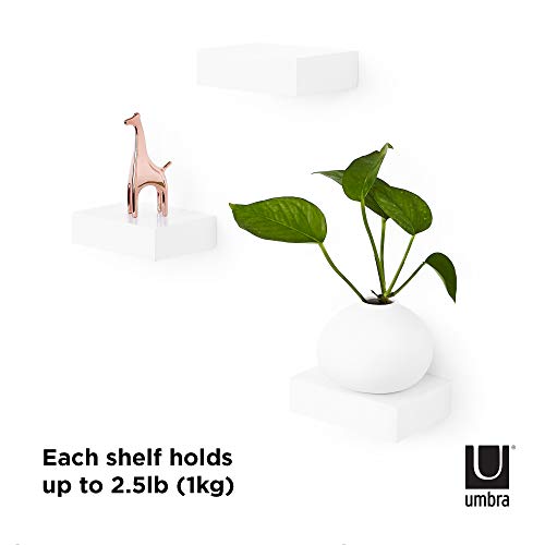 Umbra 325560-660 Showcase - Juego de 3 módulos de estantería, color blanco
