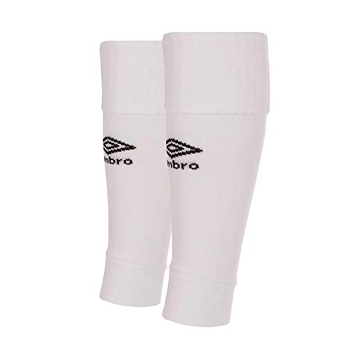 UMBRO Footless Socks Medias De Fútbol, Niños, Blanco, Talla Única