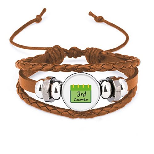 un brand Día Internacional Personas Discapacitadas Cuidado Pulsera Pulsera Cuero Joyería Ornamento