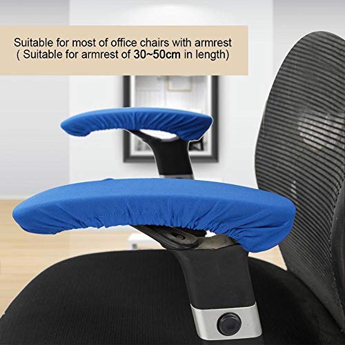 Un par de fundas para reposabrazos para sillas de oficina, cómodas con buena elasticidad, fundas para reposabrazos para sillas(blue)