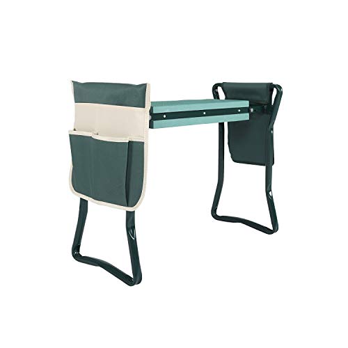 Unbekannt Sparmeile - Taburete para Rodillas y jardín con Bolsillo Lateral, Color Verde
