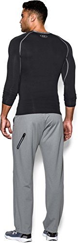 Under Armour UA Heatgear Long Sleeve Camiseta de Manga Larga, Hombre, Negro (Black/Steel), M