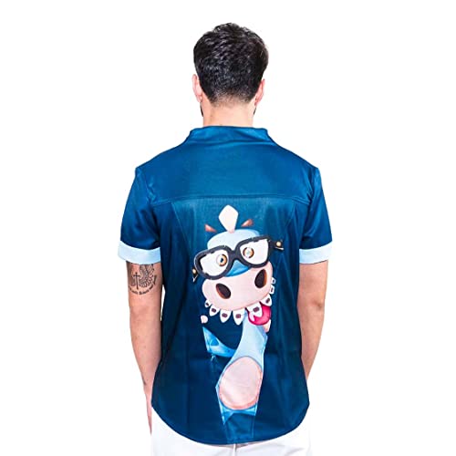 Uniforme Sanitario Hombre Ropa Trabajo Pijama Medico Casaca Enfermero Estetica Peluqueria Veterinaria Hospital Limpieza y Empleado Hogar Antilejía y No Destiñe - Casaca Dino Hombre L