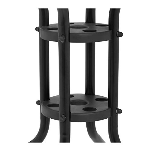 Uniprodo Mesa De Jardín Terraza Balcón Uni_Table_02 (Altura: 70 cm, 60x60 cm, Lámina de Vidrio Templado, Color Negro)