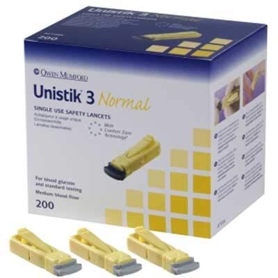 Unistik 3 AUAT1004 - Lanceta de seguridad (200 unidades)