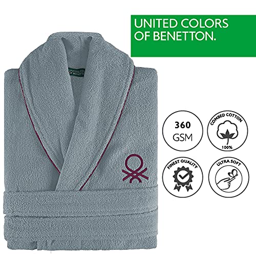 UNITED COLORS OF BENETTON. Albornoz M/L 360GSM 100% ALGODÓN (Gris)
