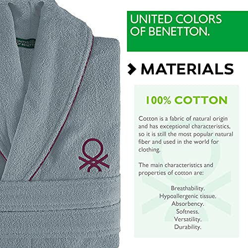 UNITED COLORS OF BENETTON. Albornoz M/L 360GSM 100% ALGODÓN (Gris)