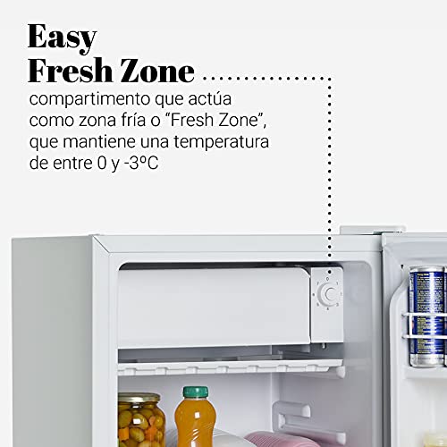 UNIVERSALBLUE Mini Frigorífico | Nevera Pequeña 84L | Bajo Encimera | Puerta Reversible | Minibar